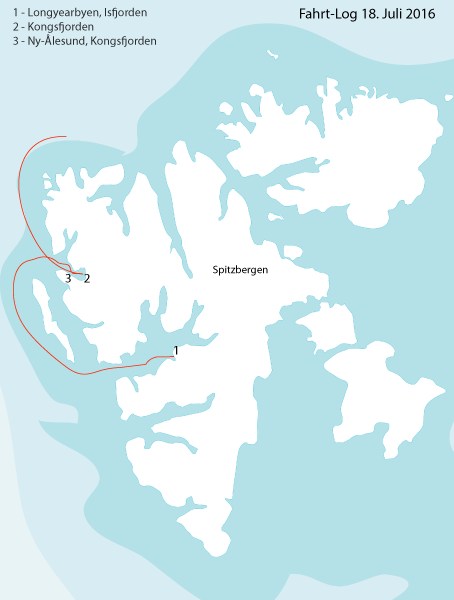 Spitzbergen-Umrundung 1. Etappe
