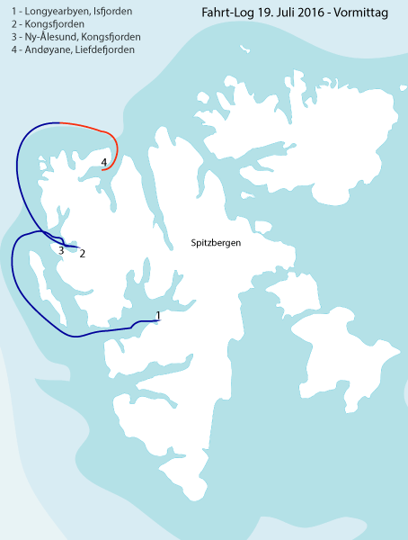 Spitzbergen-Umrundung 2. Etappe