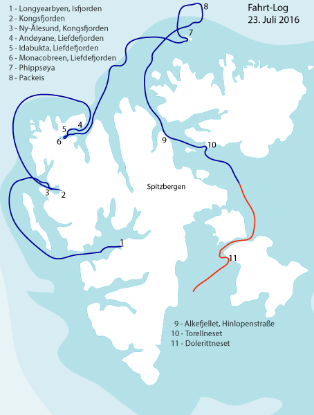 Spitzbergen-Umrundung 9. Etappe