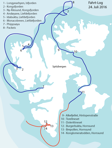 Spitzbergen-Umrundung 10. Etappe
