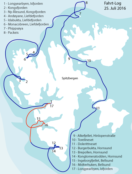 Spitzbergen-Umrundung 11. und letzte Etappe