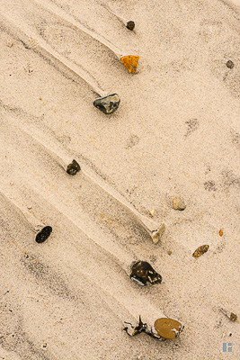 Spuren im Sand.
